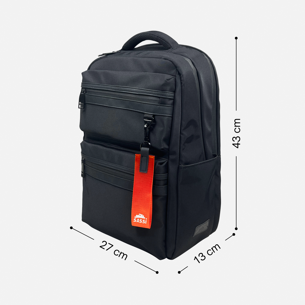 Aries Slim Laptop Backpack, Water-Repellent Nylon Minimalist Commuter Bag