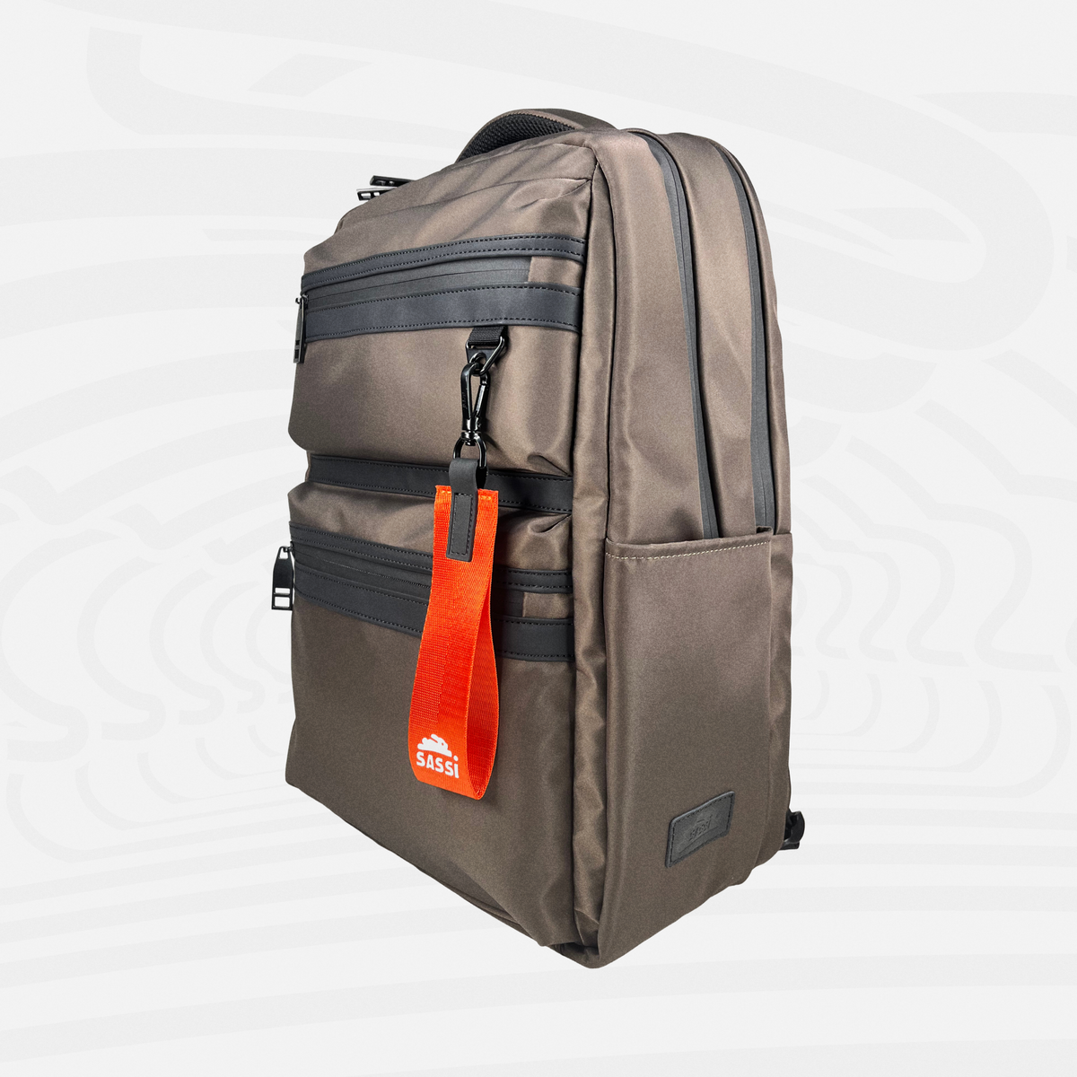Aries Slim Laptop Backpack, Water-Repellent Nylon Minimalist Commuter Bag