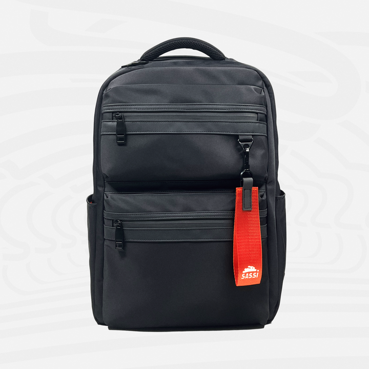 Aries Slim Laptop Backpack, Water-Repellent Nylon Minimalist Commuter Bag