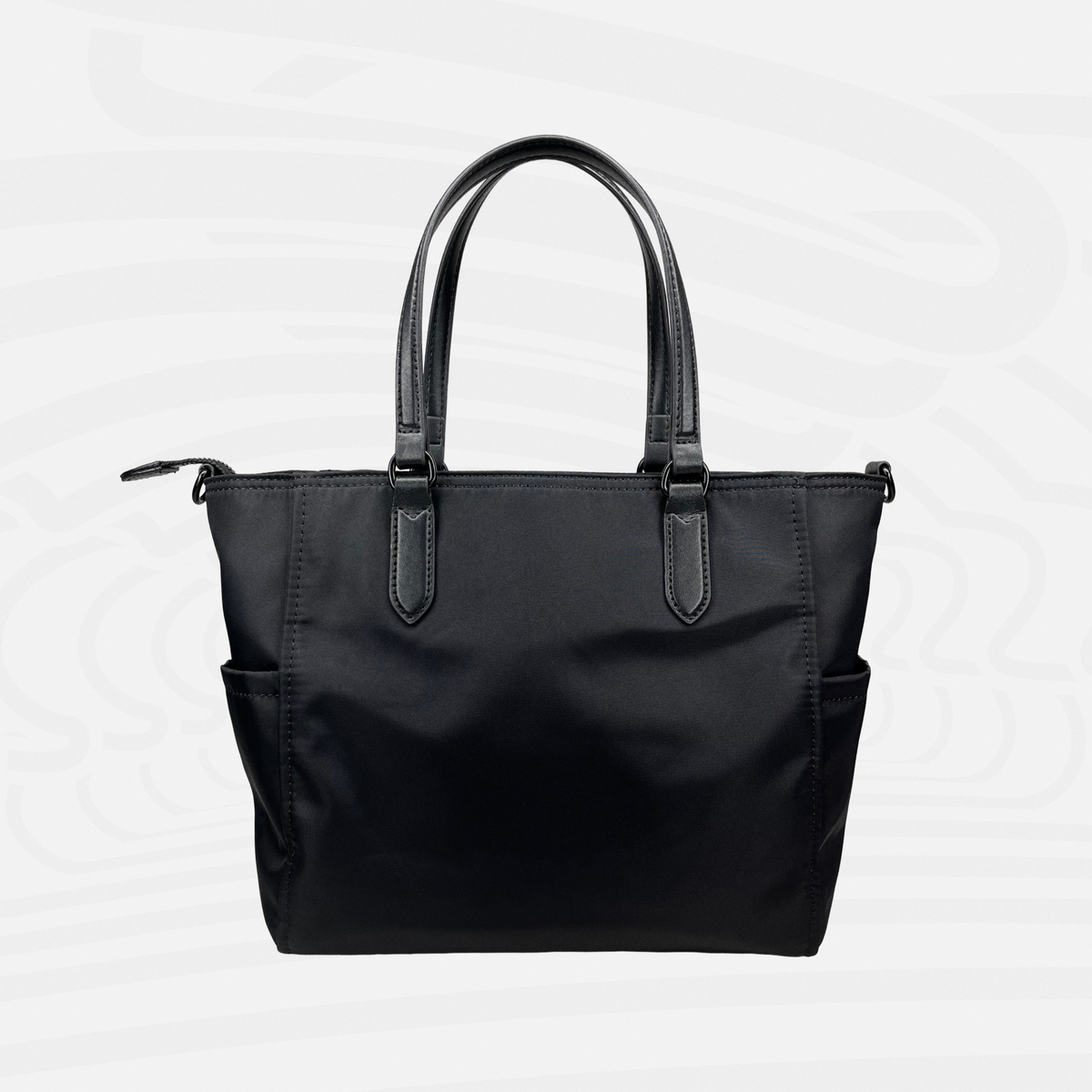SASSi Athena Nylon Tote Bag, Water-Repellent Work Bag with Detachable Crossbody Strap