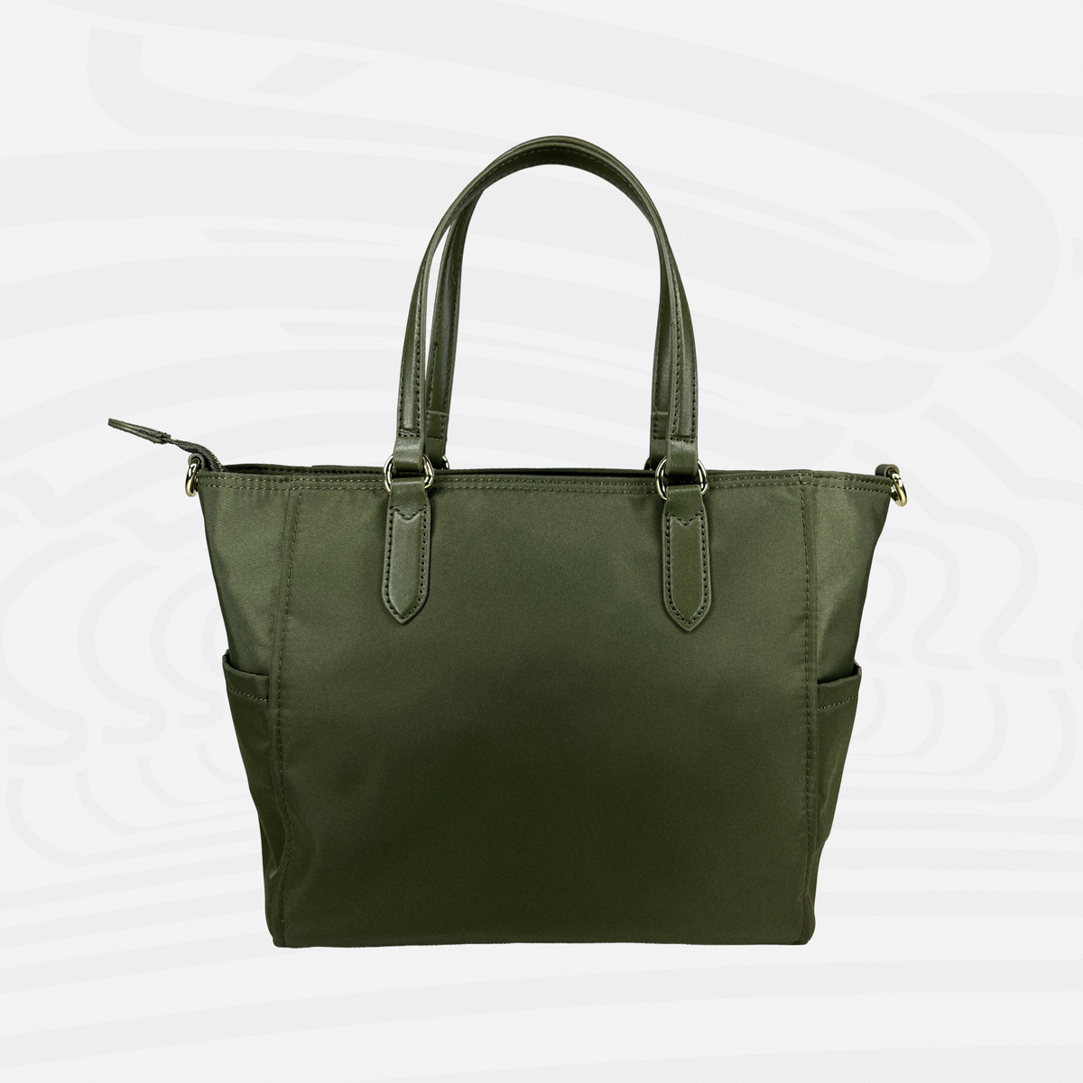 SASSi Athena Nylon Tote Bag, Water-Repellent Work Bag with Detachable Crossbody Strap